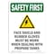 Signmission OSHA Sign, Face Shield And Rubber W/ Symbol, 10in X 7in Rigid Plastic, 7" W, 10" H, Portrait OS-SF-P-710-V-11109 - alternate 1